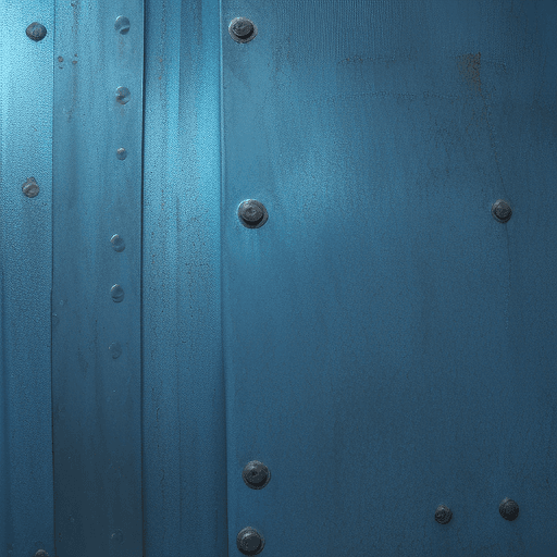AI generated: Texture of a very good texture blue metal 