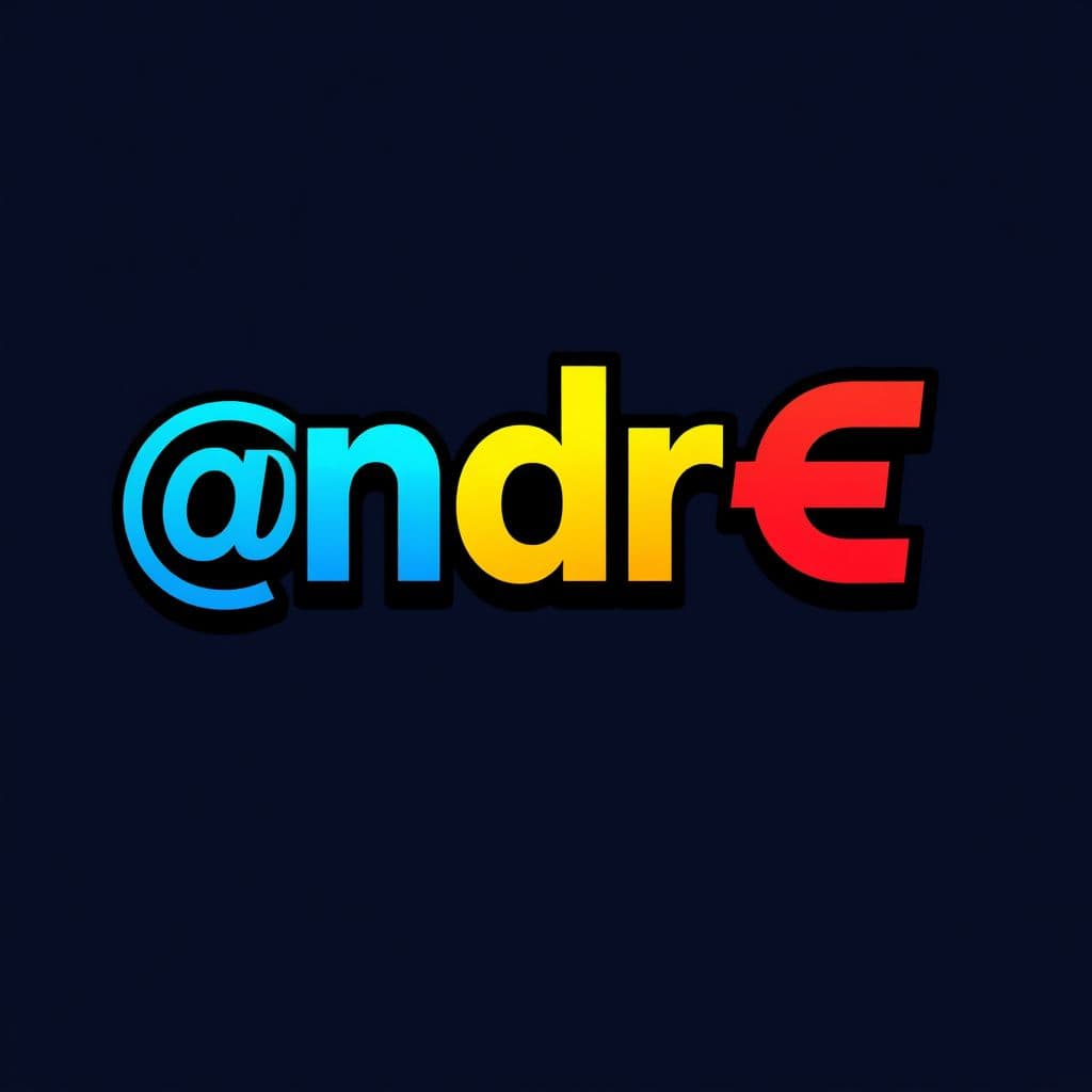 AI generated: Create a digital artwork that features the name '@ndr€@$'. Use modern and striking colors as well as...