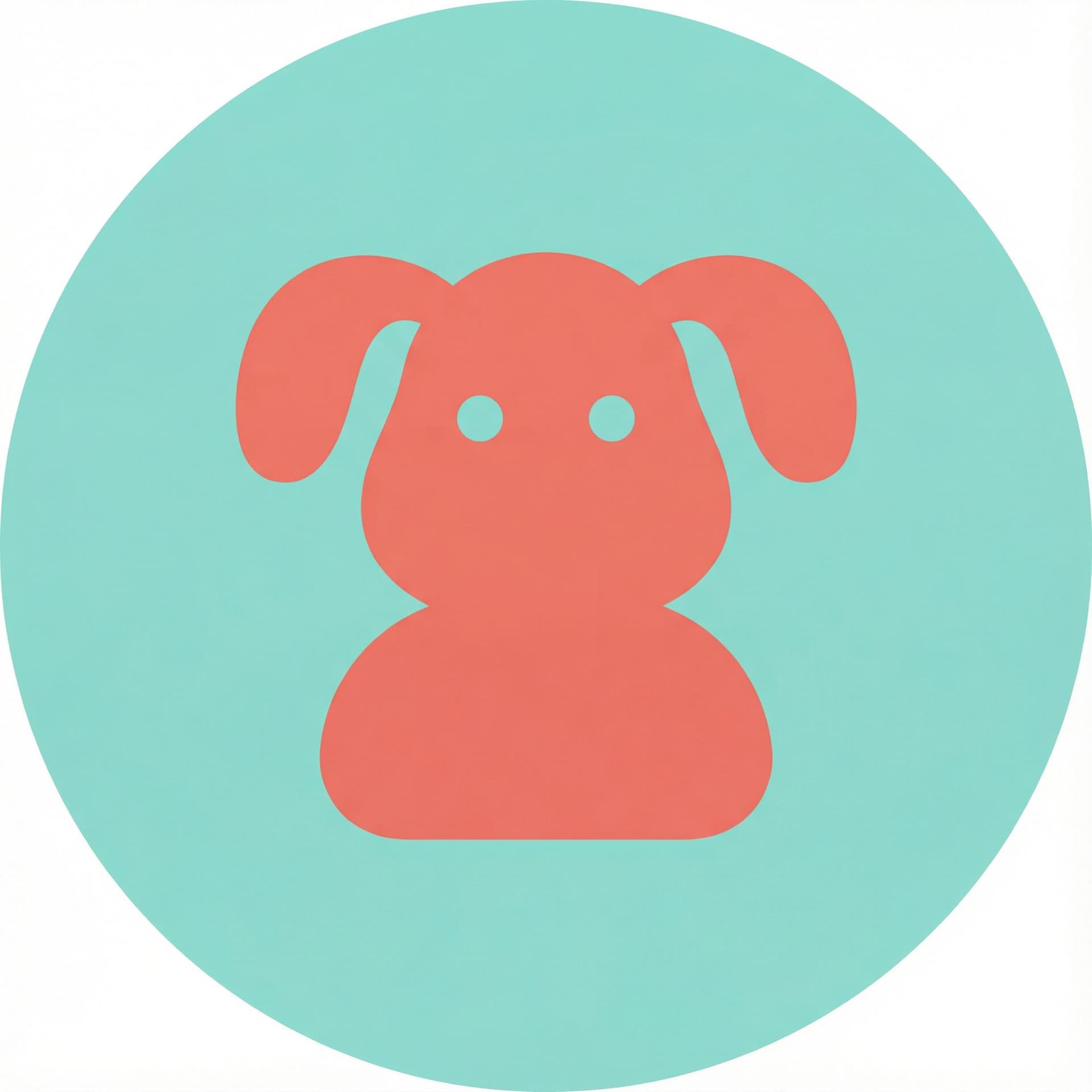 AI generated: Ultra-minimal professional app logo in flat icon style.

Main subject: a very simplified dog shape, ...