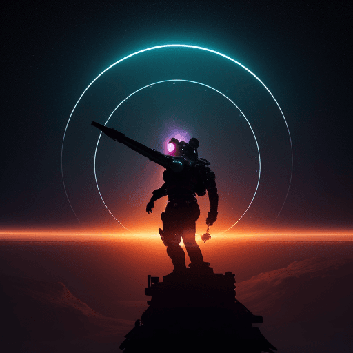 AI generated: best quality, cinematic, futuristic, a space pirate hunting for treasure, travelling through cosmos,...