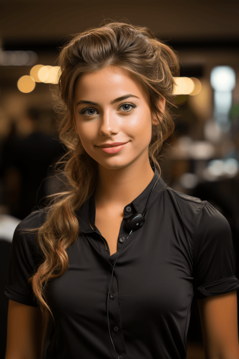 AI generated: Emily, the customer care specialist, has a warm and welcoming appearance that puts customers at ease...