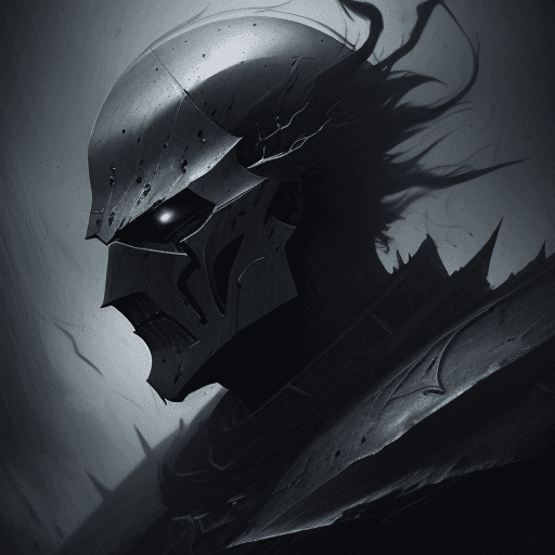 AI generated: wallpaper portrait of a legendary ghost knight, powerful, invincible, unstoppable, brutal, epic comp...
