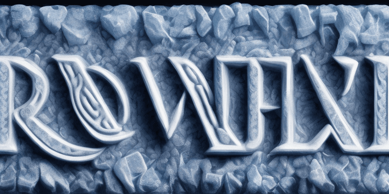 AI generated: A slogan 'Tepid Nirvana'. These letters are crafted in intricately carved ice blocks, their color ra...