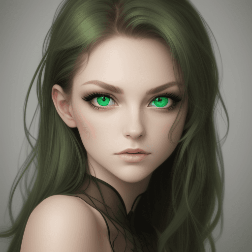 AI generated: green eyes