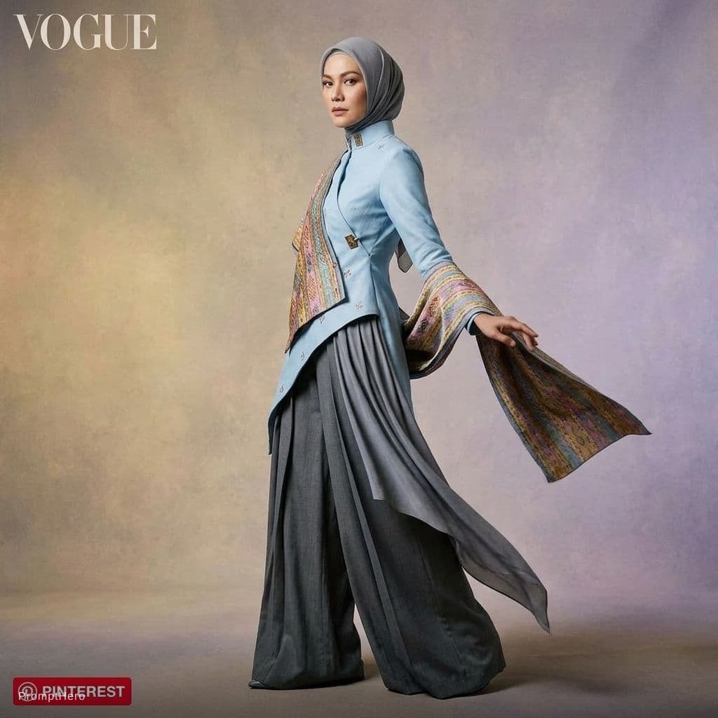 AI generated: picture i gave you , by Bert Stern, half-turned lady in picture, photo still of, wearing hakama, col...