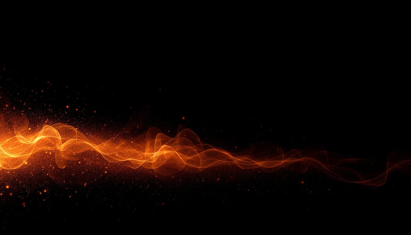 AI generated: a black abstract background with fire spark effect