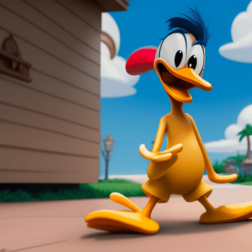 AI generated: donald duck cartoon, metaverse, nft, funny. ultra hd, 4k, disney