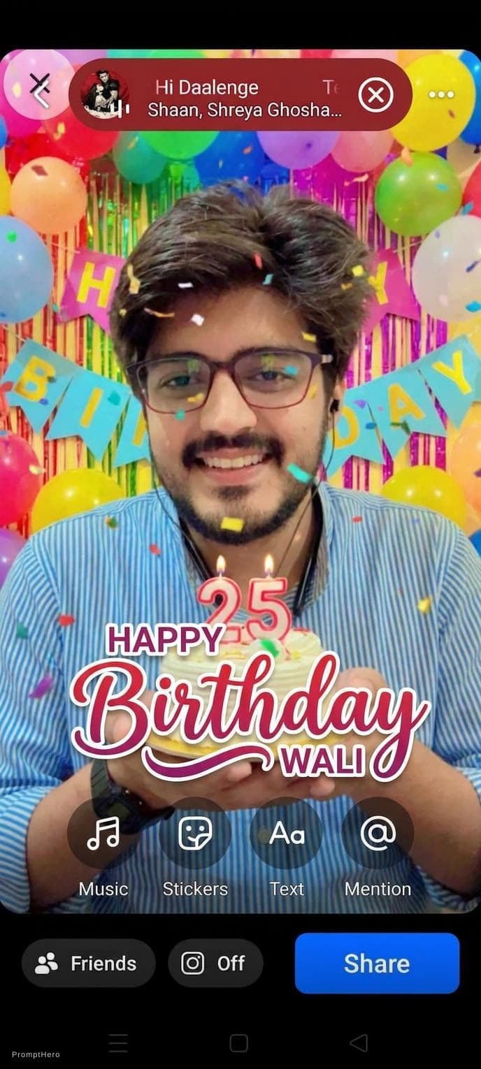 AI generated: birthaday wali 