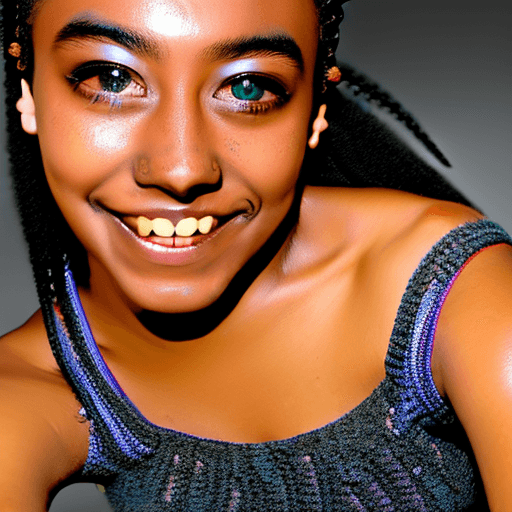 AI generated: cute 19 year old ebony female((nude, naked)) with black hair dreads a ((cum covered body,cum drip fa...