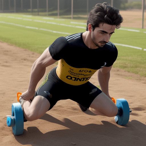 AI generated: un chico fuerte haciendo un entrenamiento de OCR de suspension


