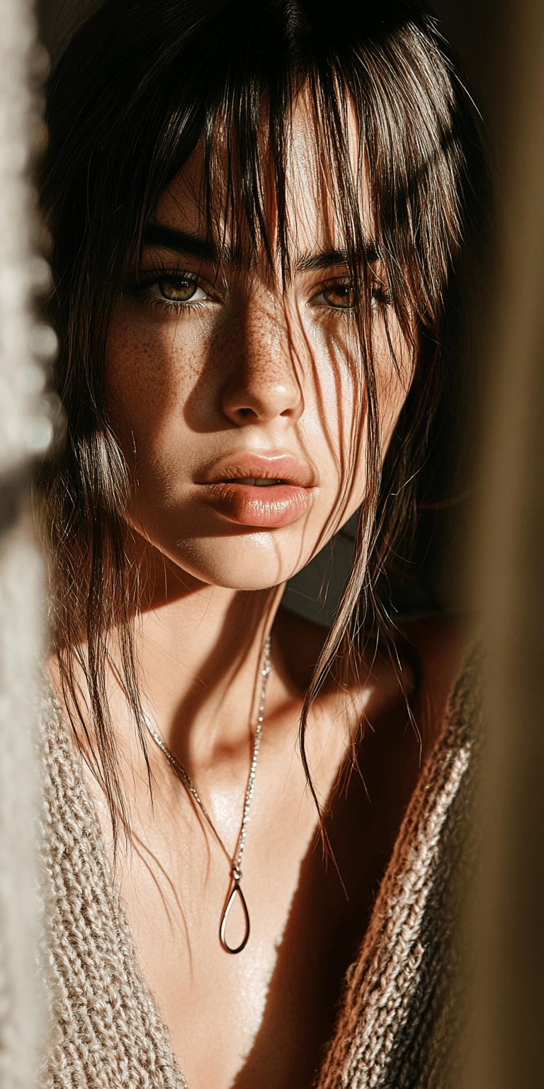 AI generated: close-up of a stunning fashion model, ultra-realistic portrait, shot on a Sony A7III, high quality -...