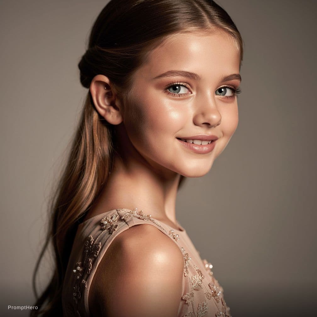 AI generated: a beautiful young girl glamour