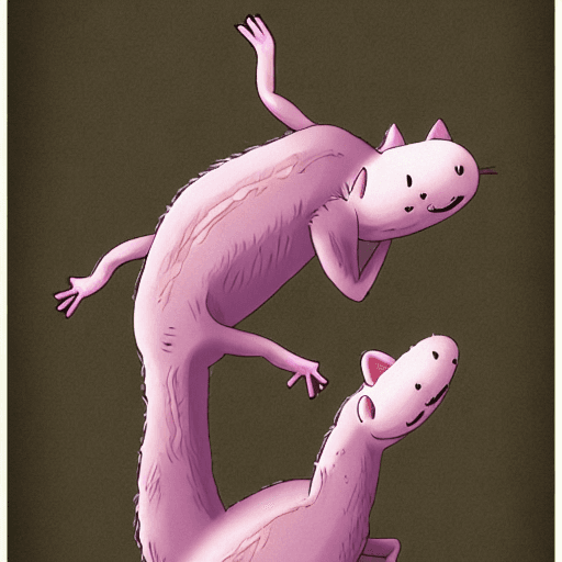 AI generated: gay, furry, nsfw, anthropomorphic, axolotl, long penis, two penises, shy, wearing a hoodie