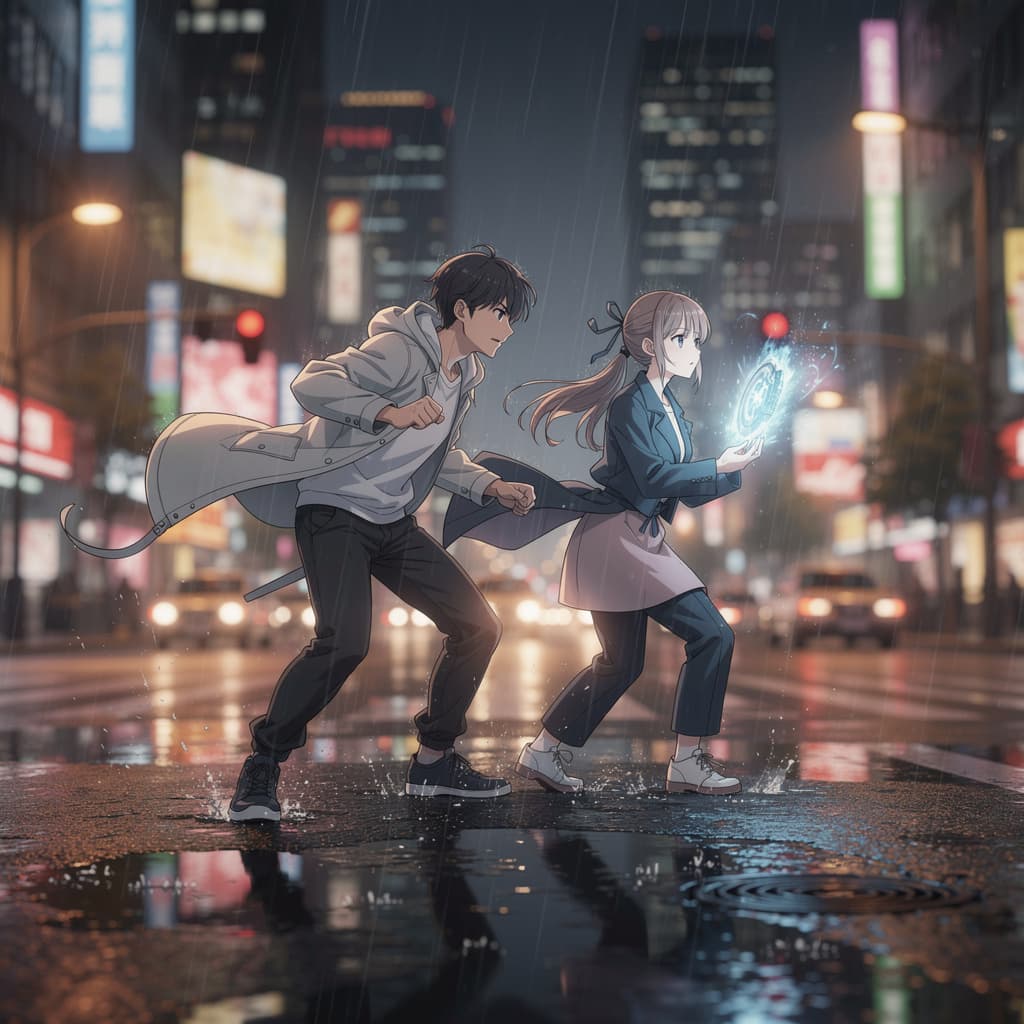 AI generated: anime story scene
