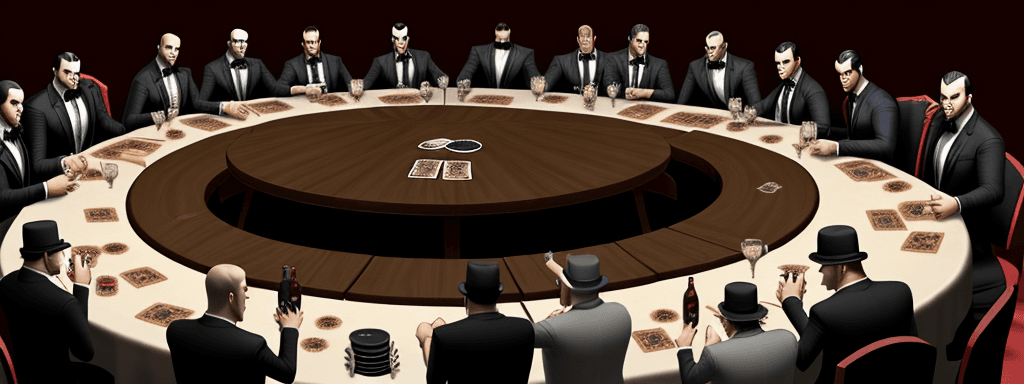 AI generated: mafia,12person,table,game,talking,

