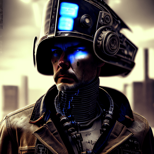 AI generated: Masterpiece, full-body shot, intricate raw photography. Cyberpunk, realistic, highly detailed 3D ren...