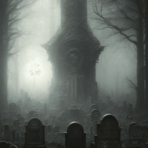 AI generated: The Sacrifice, dark and light, epic, darkness, rainy day, cementery, , professional ominous concept ...