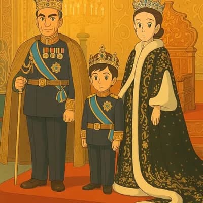 AI generated video: ghibli studio style,loop video, the king is speaking slowly and lip-sync. The king raises one hand. ...