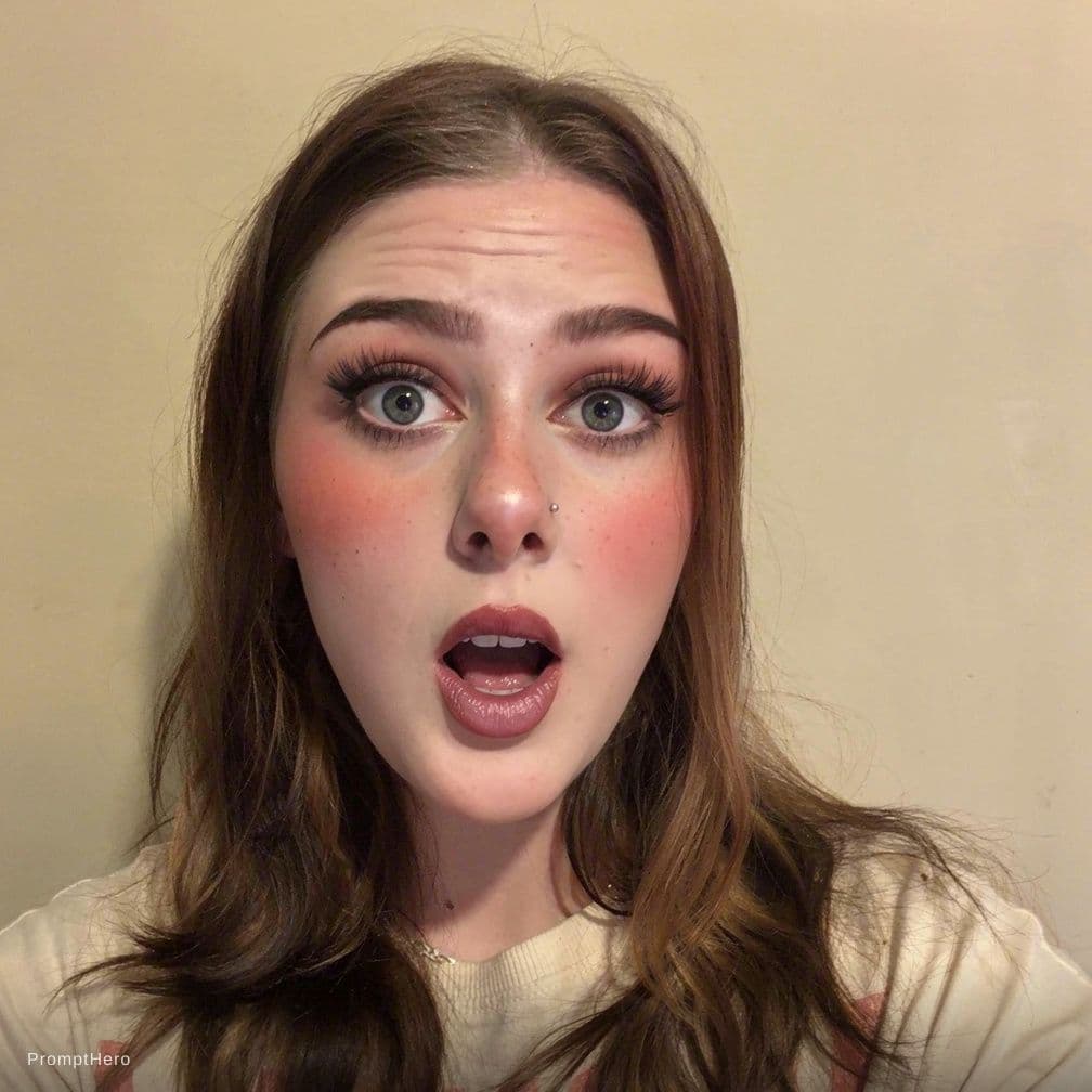 AI generated: Mouth open Aheago face tounge dripping spit blushing 