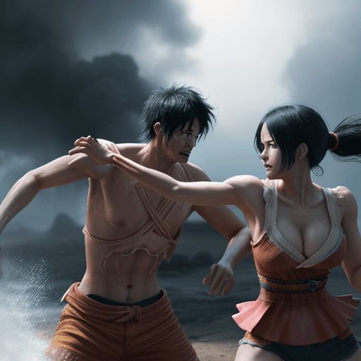 AI generated: Hyper realistic one piece character design, luffy, mist, photorealistic, octane render, unreal engin...