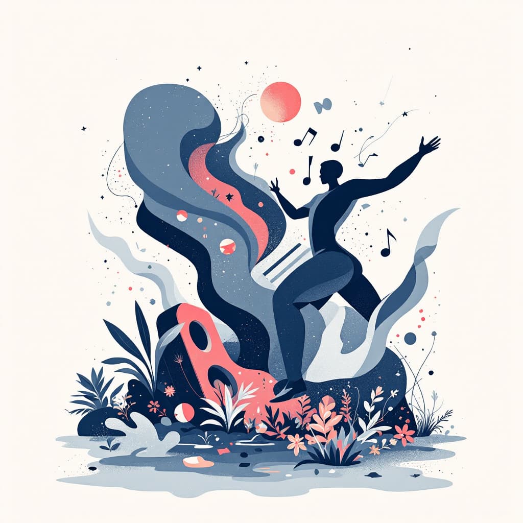 AI generated: A sleek and modern minimalist illustration, where the central focus is an elegant illustration that ...