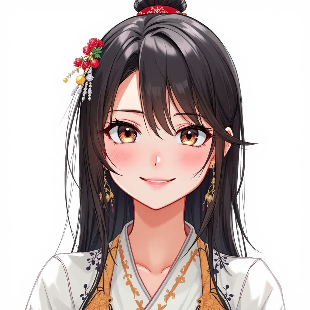 AI generated: a Japanese anime female,smug face expression