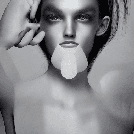 AI generated: Mood: serenity; atmosphere peaceful; fashion photography; Mario Testino; Female Model full body; des...