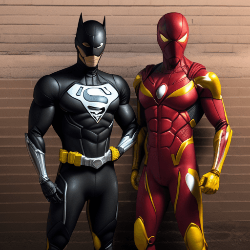 AI generated: WE ARE SEEING A black MALES IN A REDHOOD type of helmet FROM DC COMICS with a silver visor and in a ...