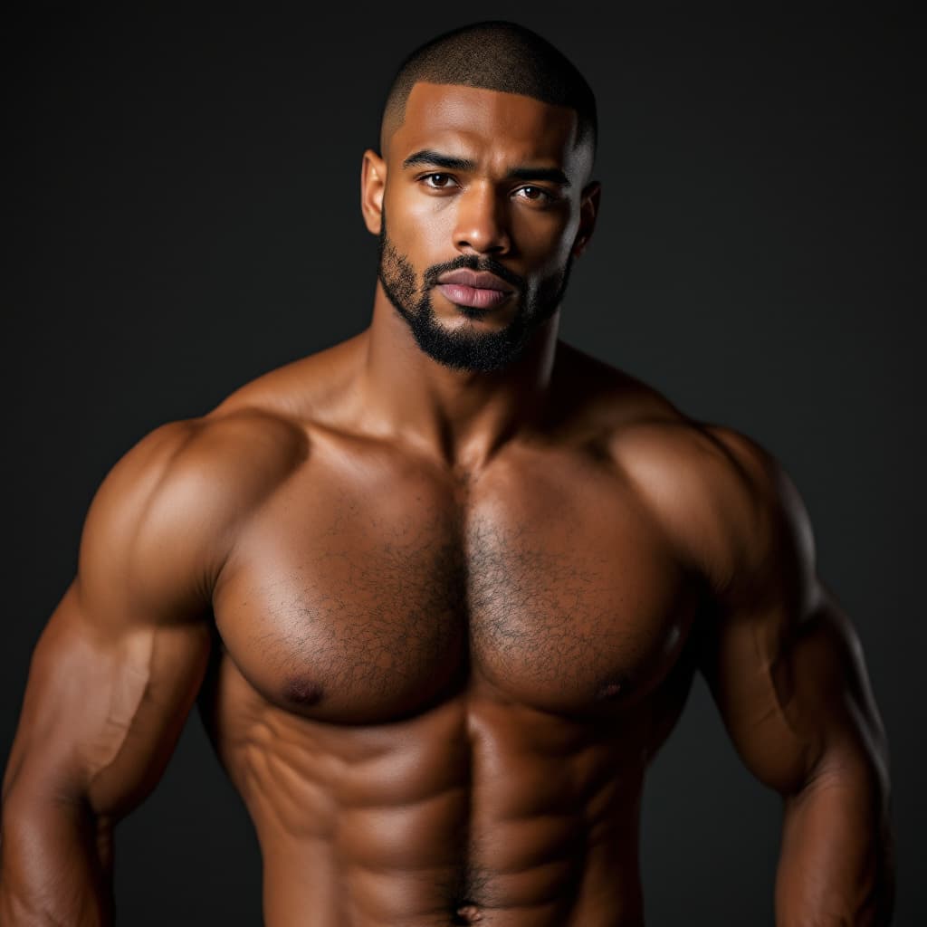 AI generated: NSFW vibrant, professional studio, full body, photograph, young, attractive, handsome, friendly, cas...