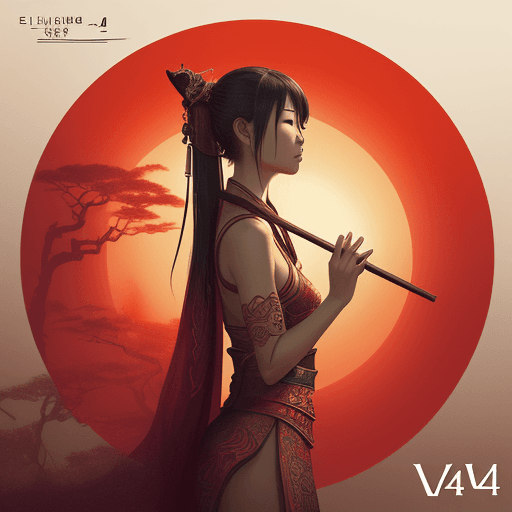 AI generated: delicious, epic, oriental asien, ambient music, album art - V4