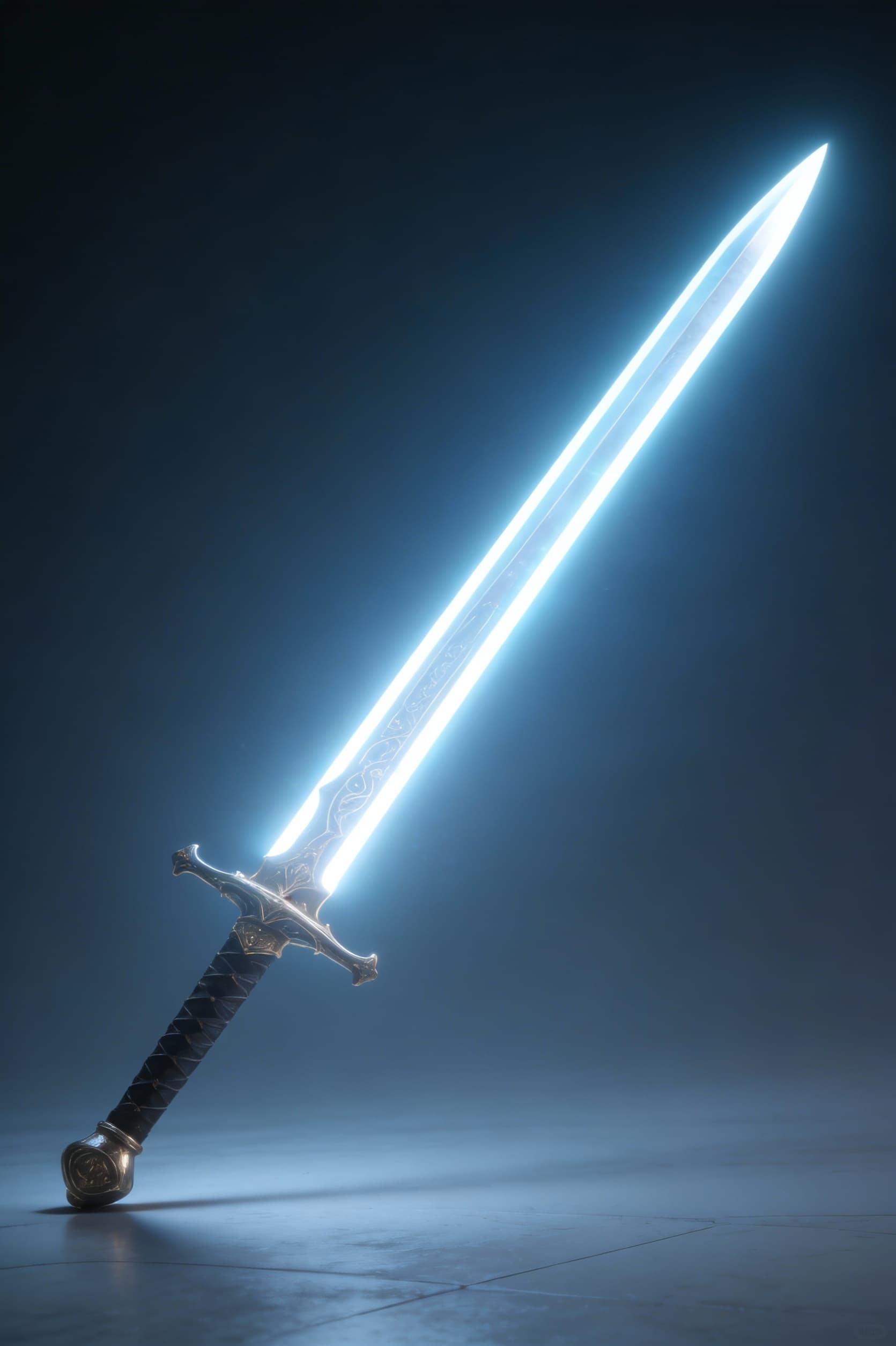 AI generated: Focus on the swords and give a display to showcase only the sword from tip to hilt from the referenc...