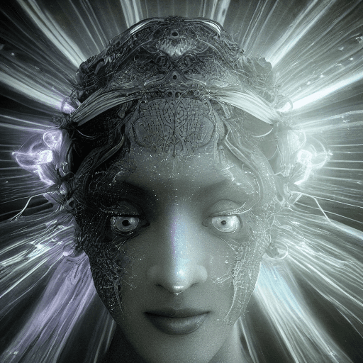 AI generated: The Oracle of the Vast Eternal Void of Ethereal Sacred Shining Darkness, A Divine Humanoid Being of ...