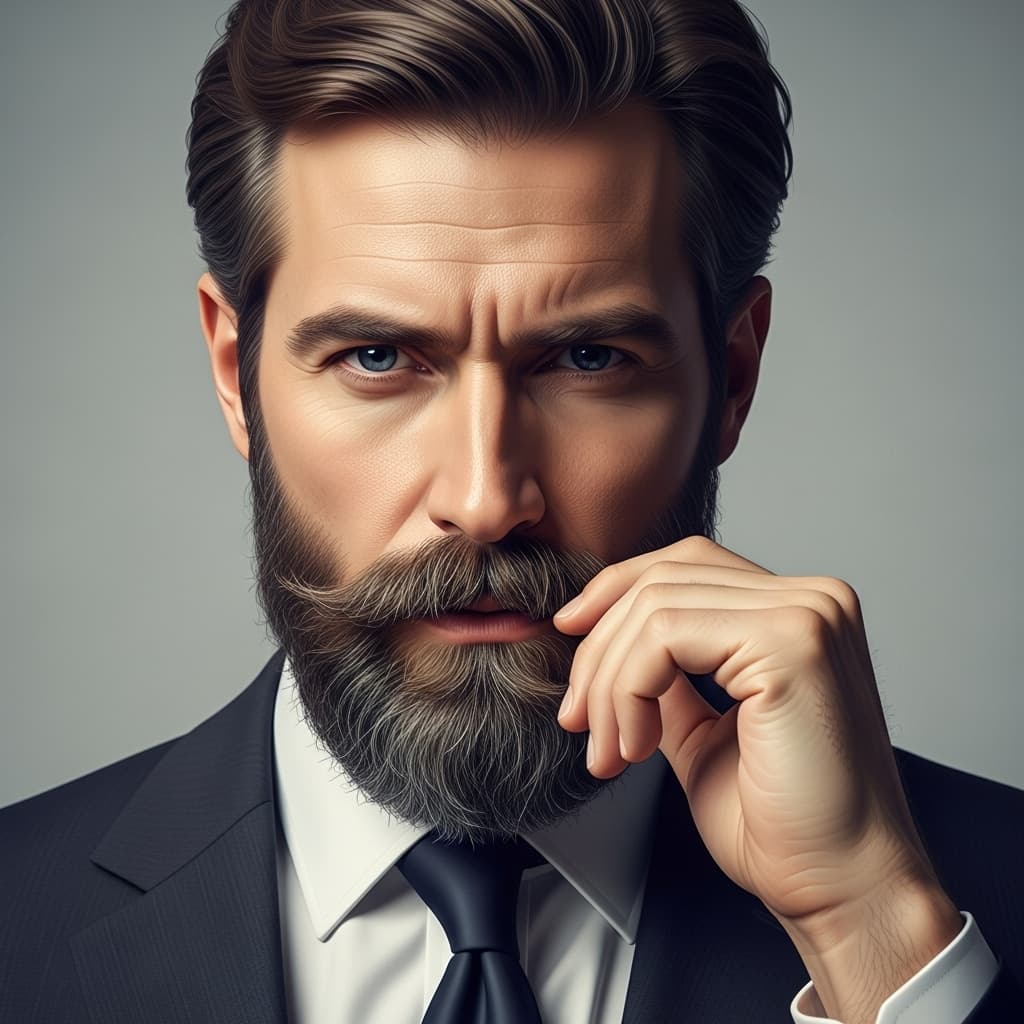 AI generated: A high-resolution, photorealistic digital color photograph of a distinguished man, appearing to be i...