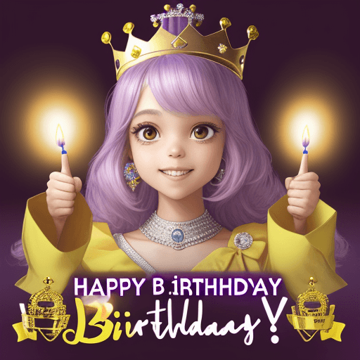 AI generated: happy birthday crown png