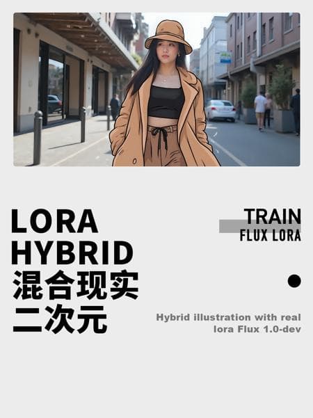 Mixing Realistic and Illustrative Styles 混合真实与二次元lora Flux1.0
