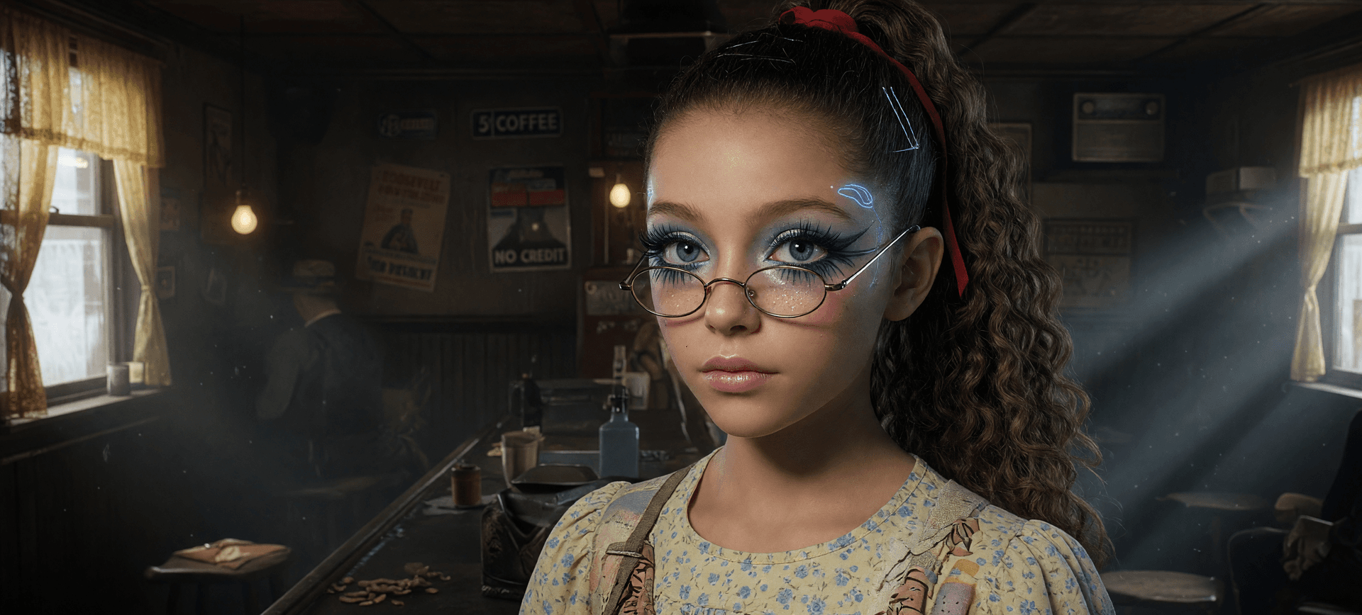 AI generated: A professional photograph captures one of the most beautiful eleven year old girl in the world durin...
