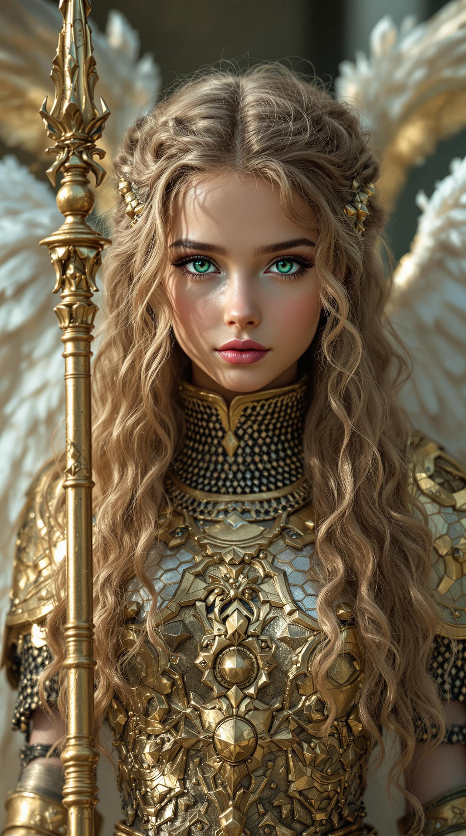 AI generated: a professional photo of a exceptionally of the most beautiful angelic girl in the world, (age 11), (...