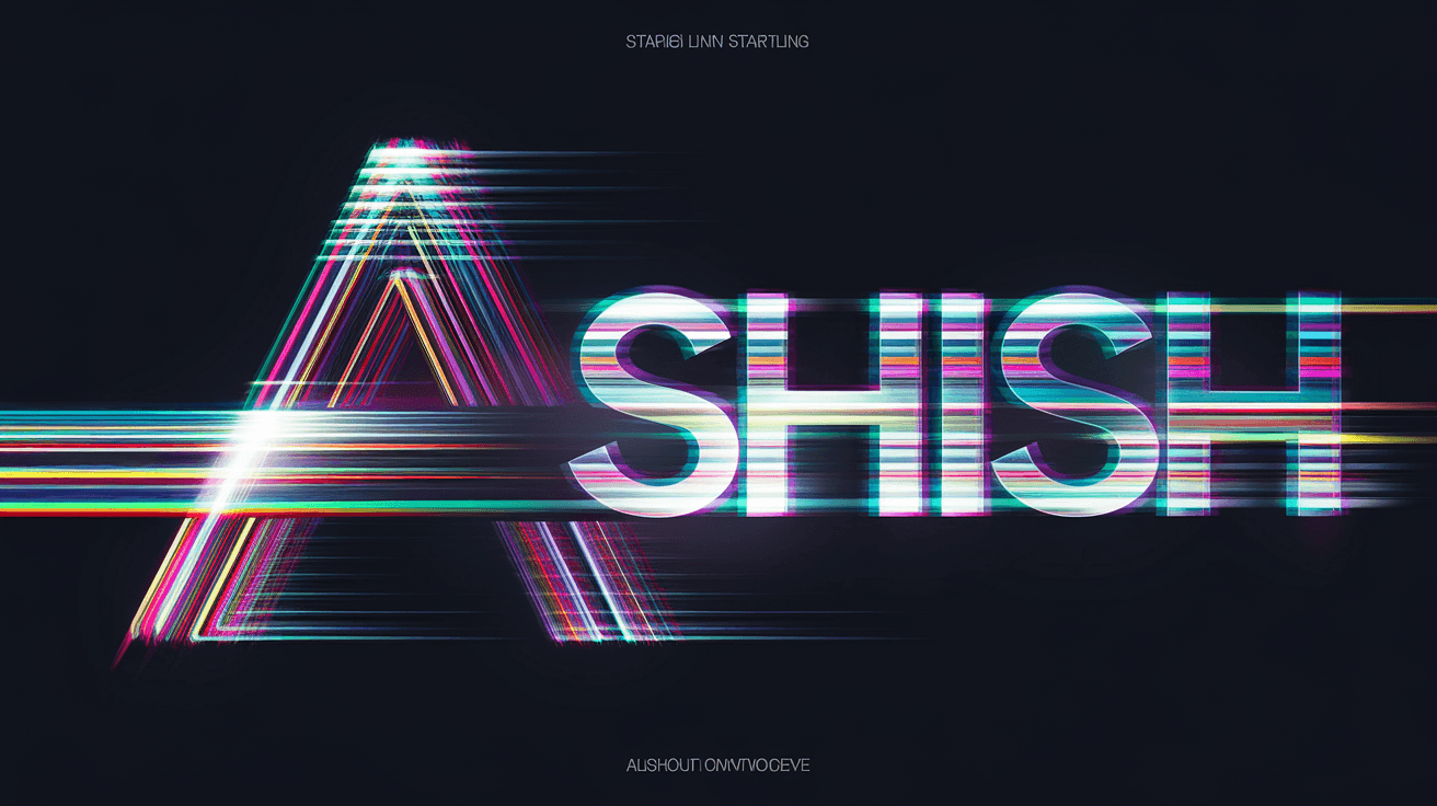 AI generated: "A modern, high-contrast typography design featuring the word 'ASHISH' with a large, dynamic 'A' in ...