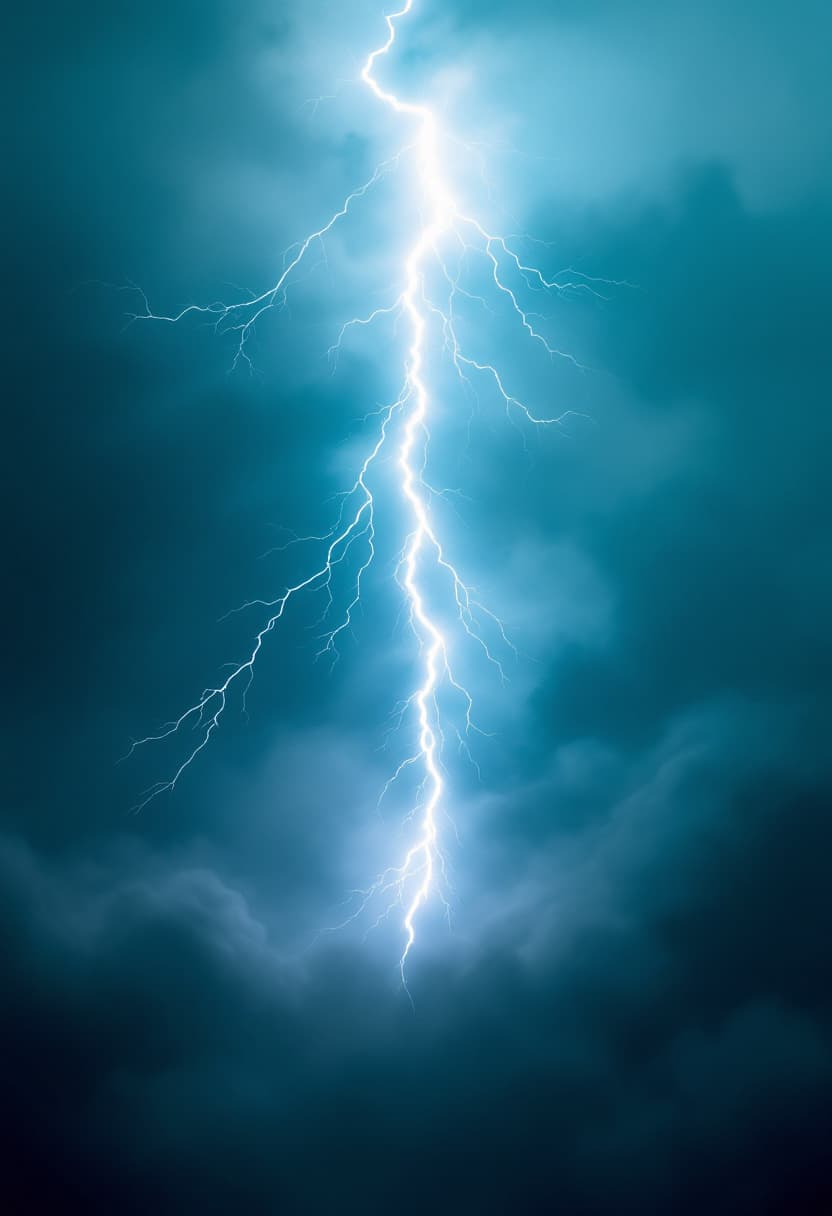 AI generated: A lightning bolt transforming into a beautiful brush painting, digital art, vibrant colors, speed li...