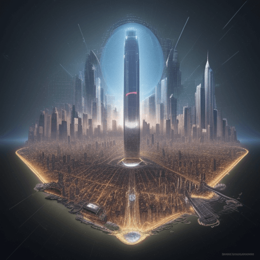 AI generated: what a big city will look like in the year 5000
