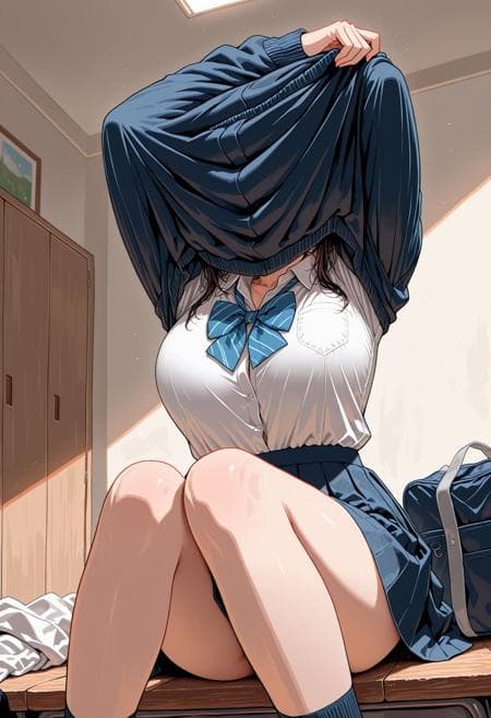 Undressing - Clothes Over Head - Image 3