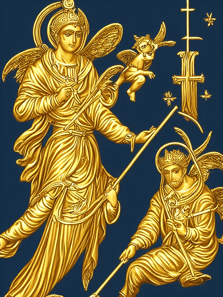 AI generated: Gold Saint of Gemini