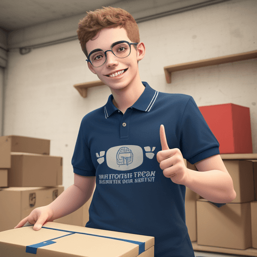 AI generated: fotografia cuerpo completo, de un joven fornido electricista, sonriendo, con la mano izquierda hacie...