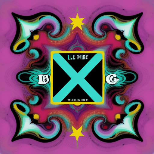 AI generated: create a logo for a psychedelic rock band called "Little Big Fat".  It must have the letters "LBF" i...