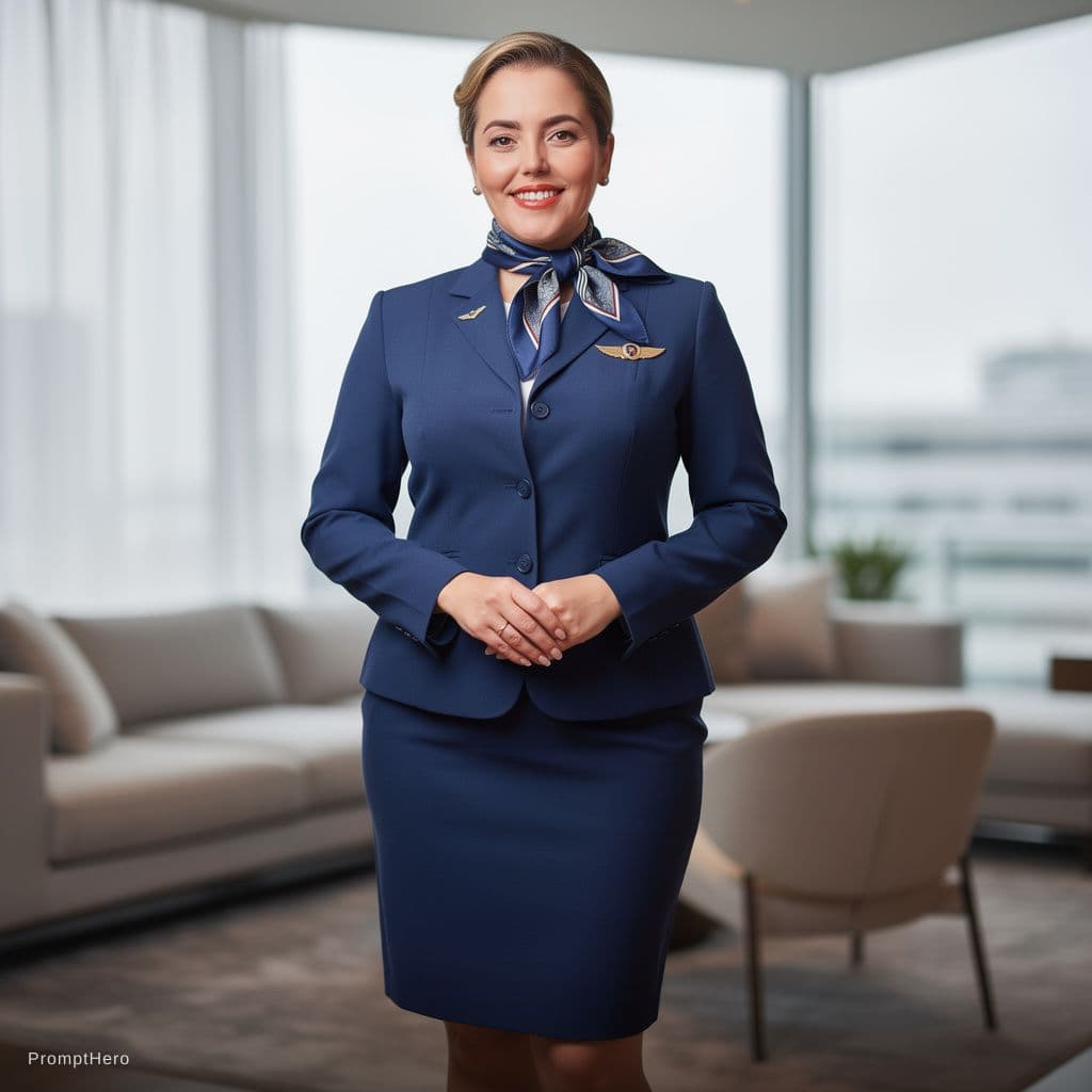 AI generated: ((A sexy erotic female unbuttoning her uniform jacket while standing and wearing a pair of alluring ...