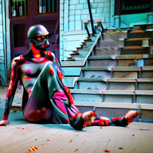 AI generated: Davey Jones, in the style of cyberpunk imagery, vray tracing, intricate body-painting, 8k, anglo got...