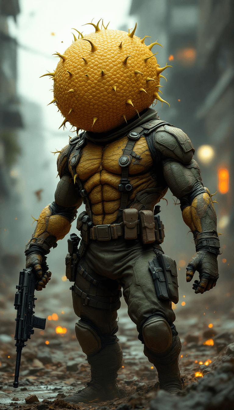 AI generated: Crie uma imagem de uma cebola antropomórfica com um design realista, onde a cabeça é predominantemen...