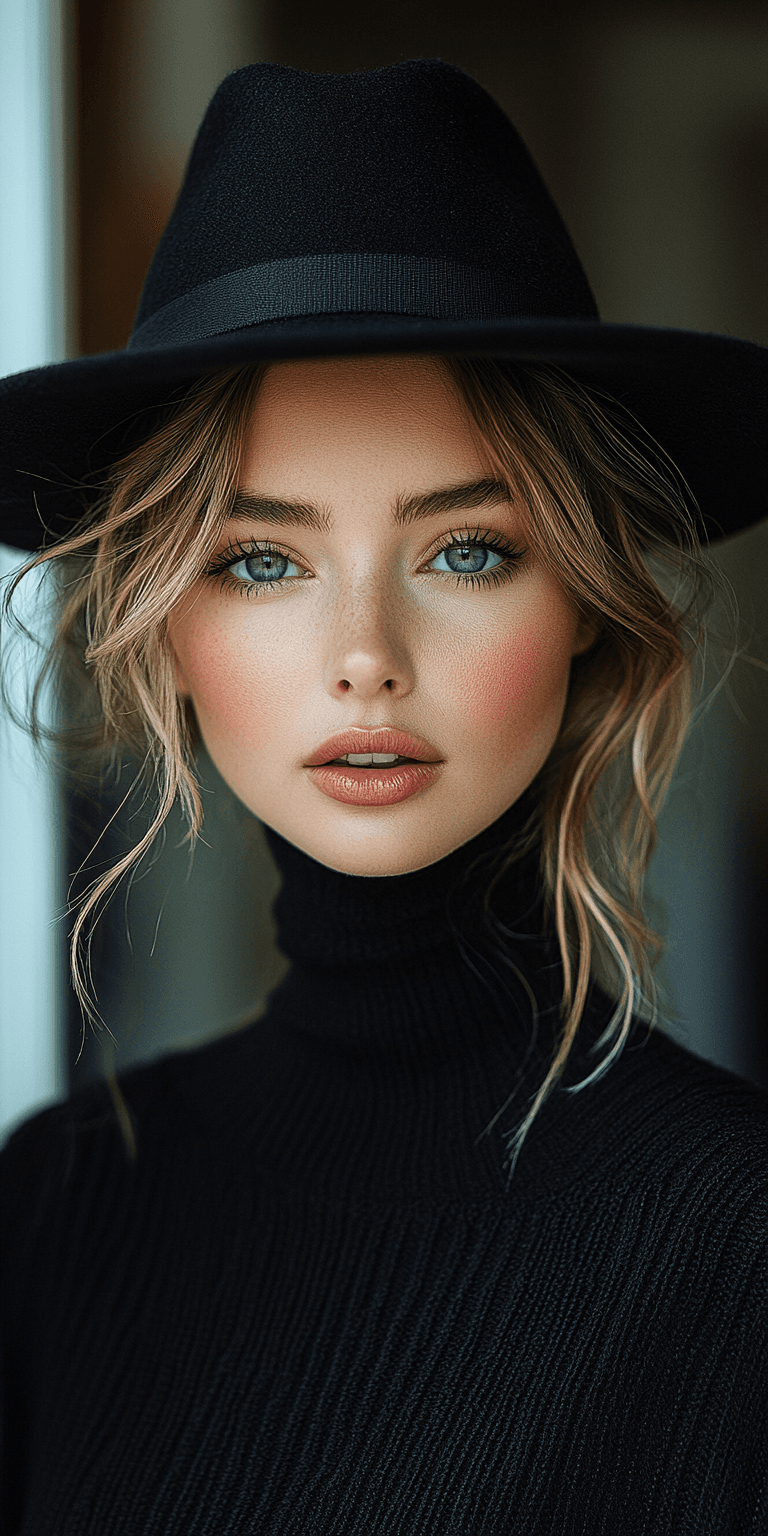 AI generated: woman in a black, in the style of fashion magazine covers, shot on a Sony Alpha A7 III camera, elega...