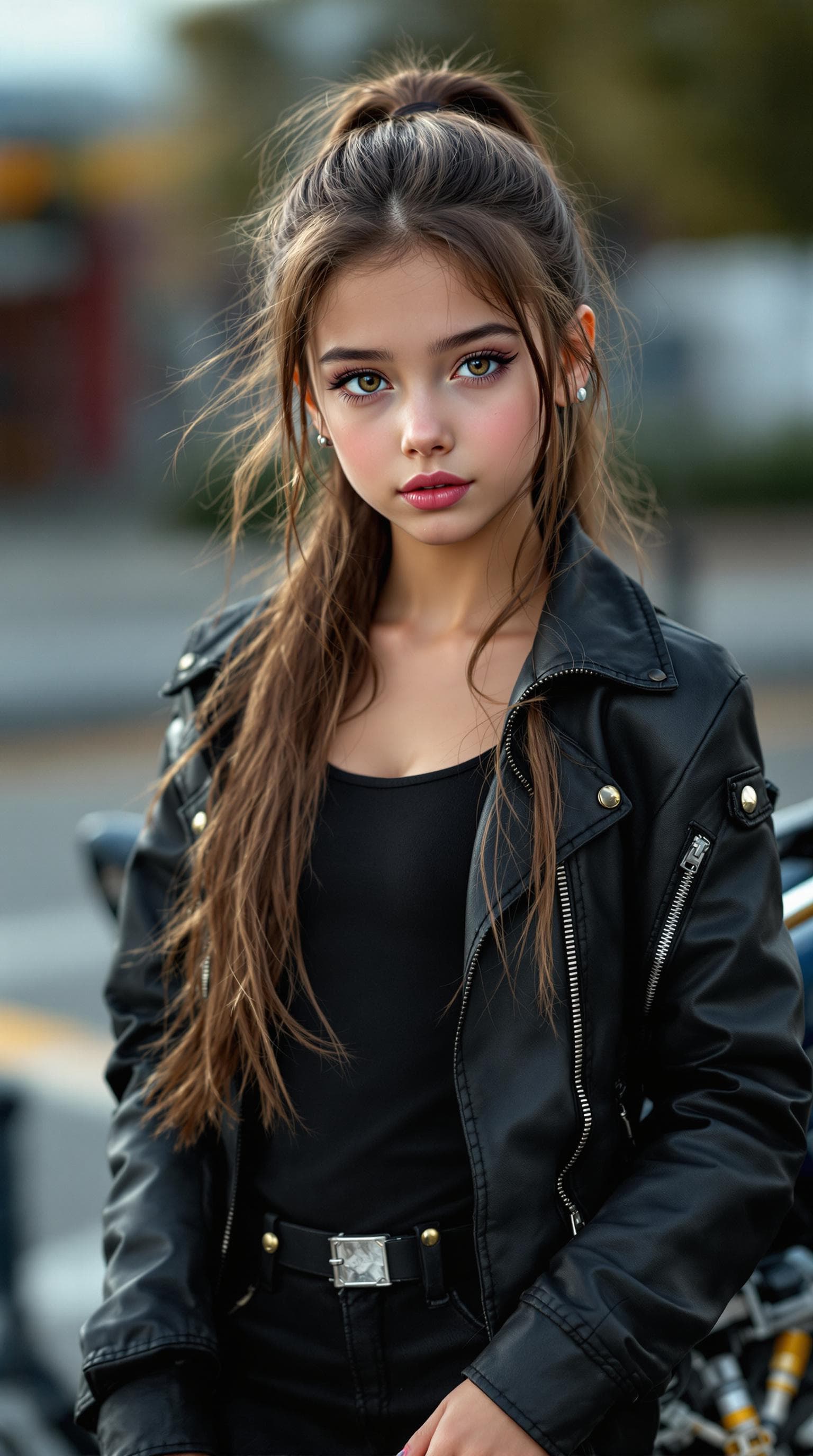 AI generated: a professional photo of a exceptionally beautiful girl in the world (age 11), (eleven year old), hig...