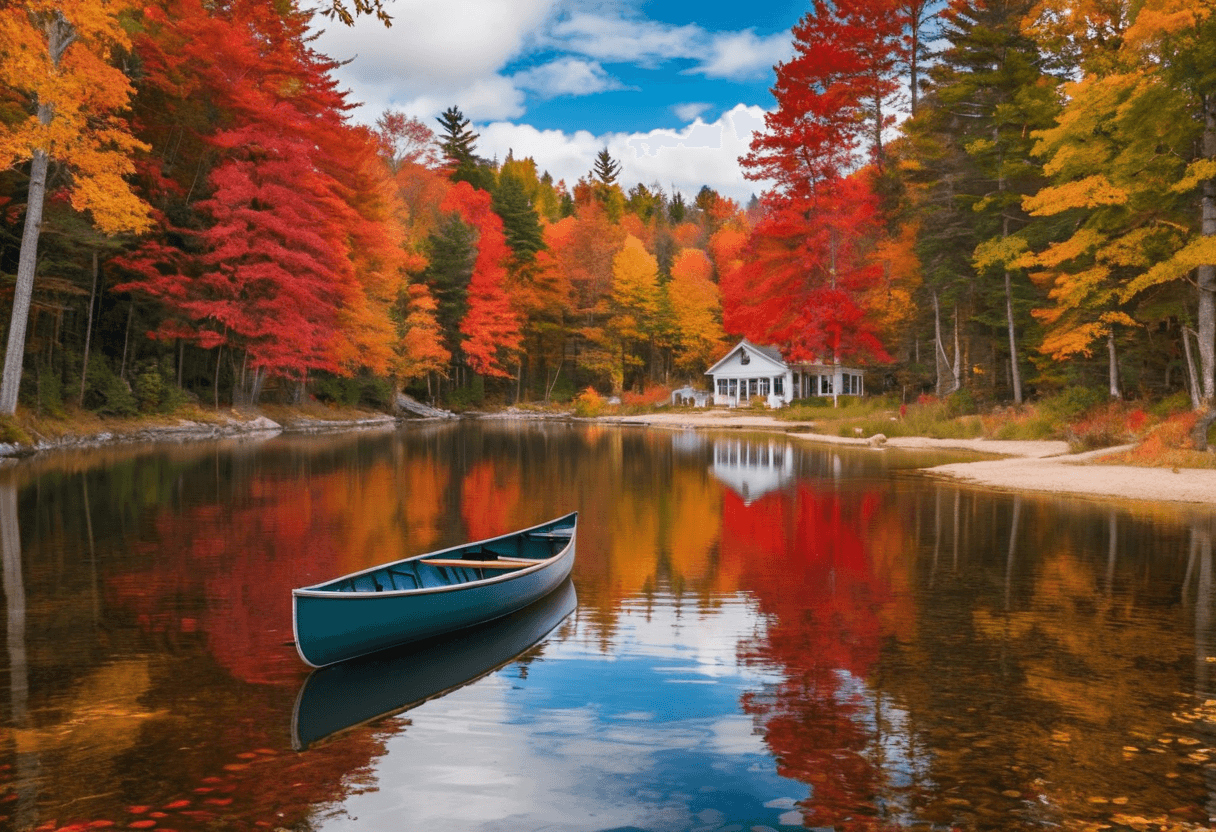 AI generated: fall red colors